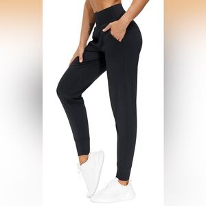 Gym People Women's Black High-Waisted Joggers, Size XL